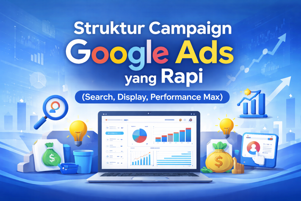 Struktur Campaign Google Ads yang Rapi (Search, Display, Performance Max)