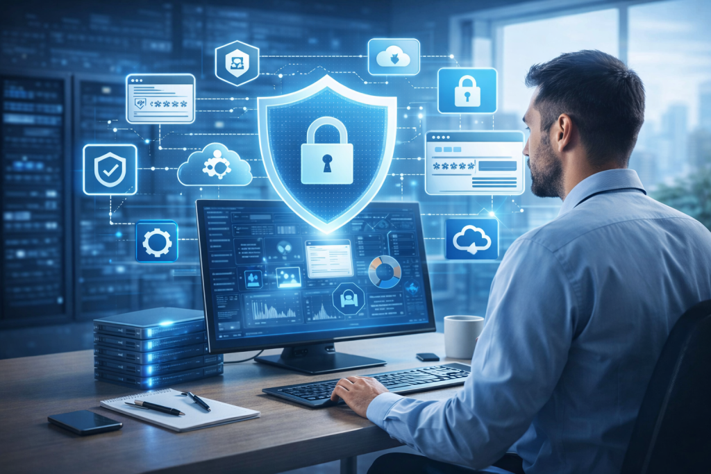 keamanan sistem dan pengelolaan data yang mendukung aspek penting membangun SaaS modern.