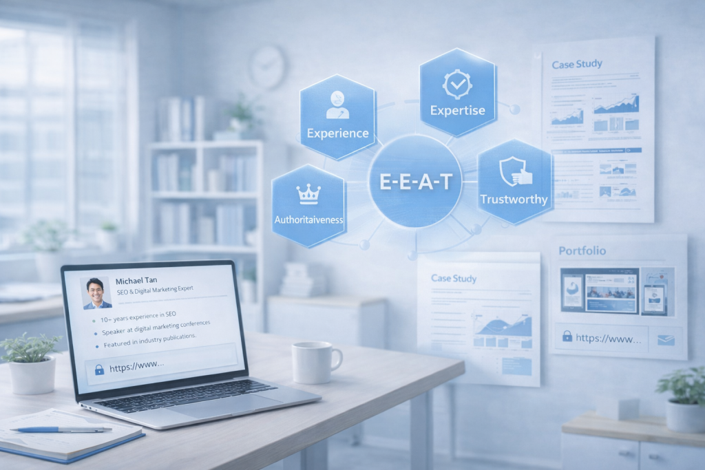 Penyajian profil, studi kasus, dan portofolio menjadi elemen penting dalam menunjukkan kualitas dan keandalan sebuah konten.